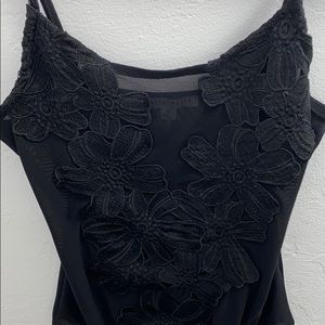 Black mesh floral bodysuit 🖤🖤